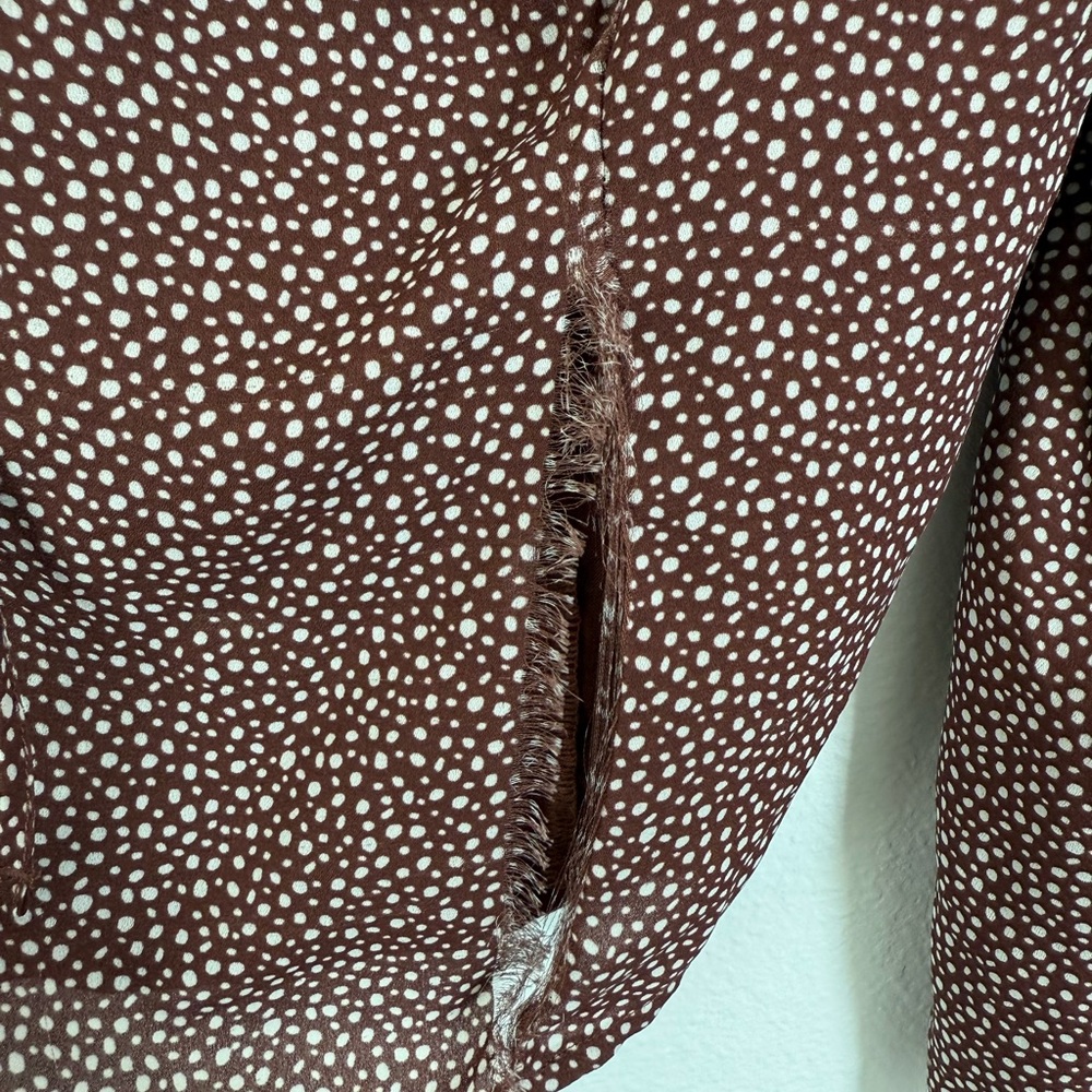 Abercrombie & Fitch Pink Puff Sleeve Ruched Blouse - Picture 2 of 5